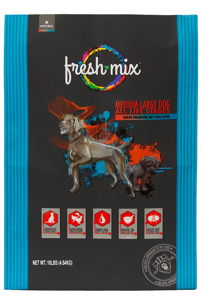 FRESH MIX Medium Large Dog All Life Stages Dry Dog Food Artemis Pet Food Company