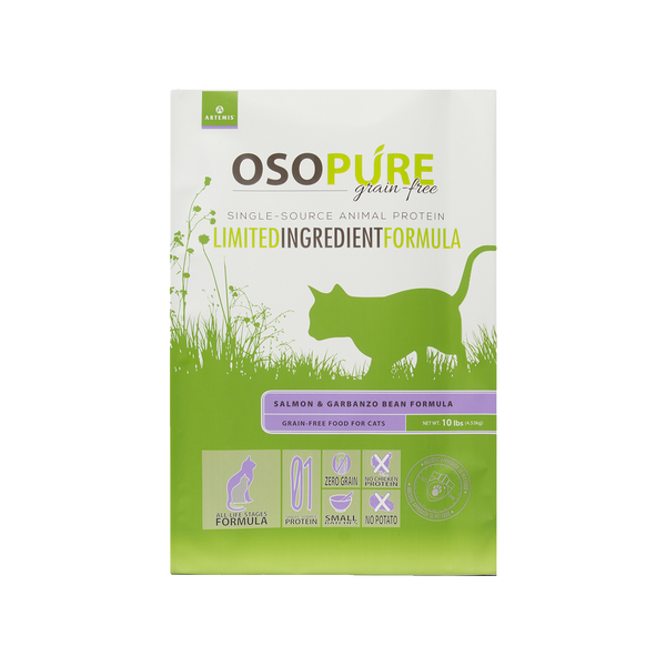 OSOPURE Feline Grain Free Salmon & Garbanzo Bean Dry Cat Food