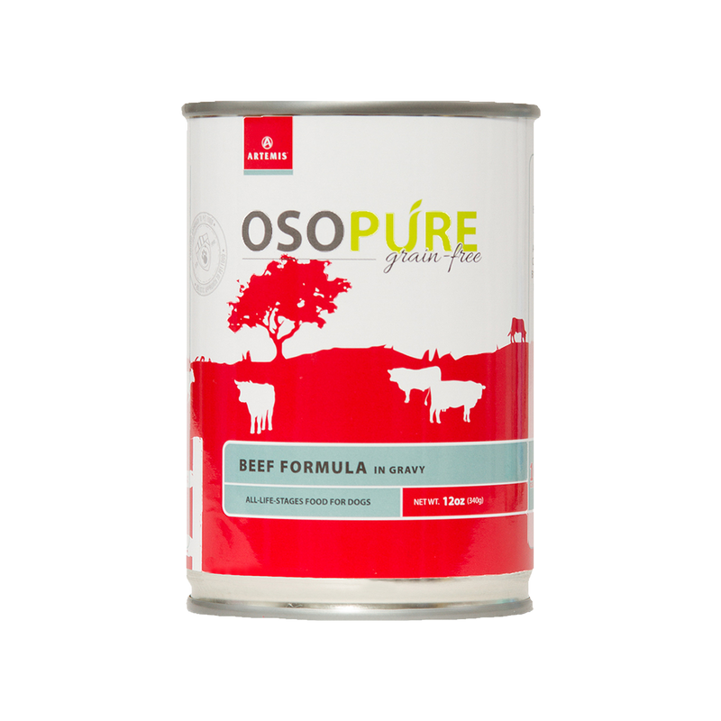 OSOPURE Grain Free Beef Formula Canned Dog Food (12 pack)