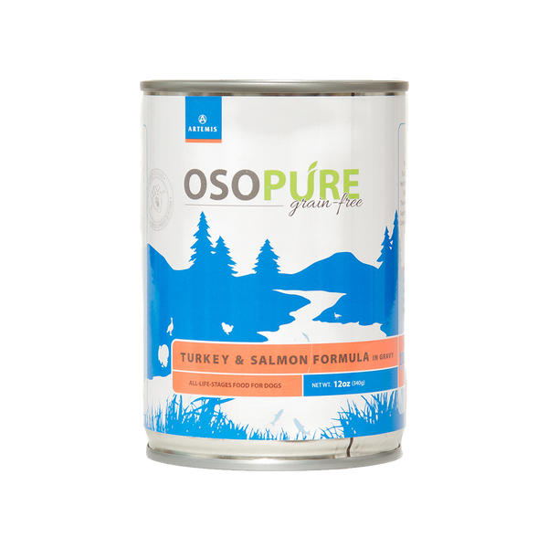 OSOPURE Grain Free Turkey & Salmon Canned Dog Food