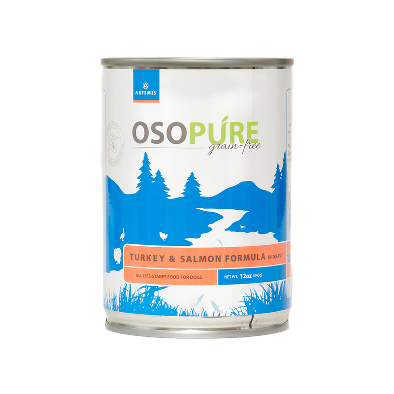 OSOPURE Grain Free Turkey & Salmon Canned Dog Food