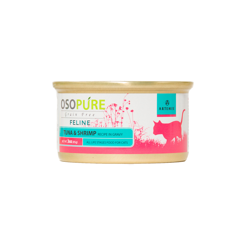 OSOPURE Feline Grain Free Tuna & Shrimp Canned Cat Food